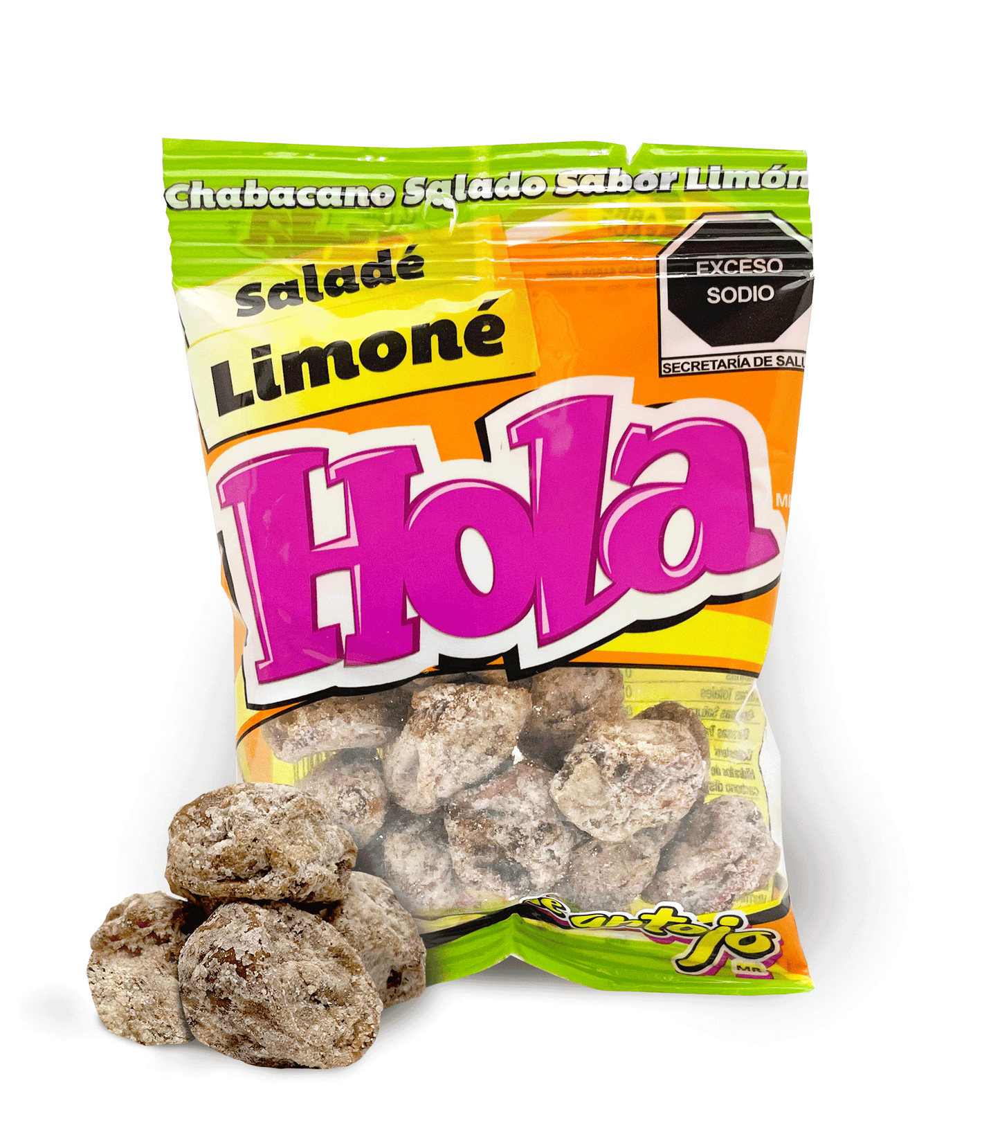 Hola Saladitos Limon/Lemon 12 ct Mexican Candy POS - Dulceria Mexicana "El Toto"