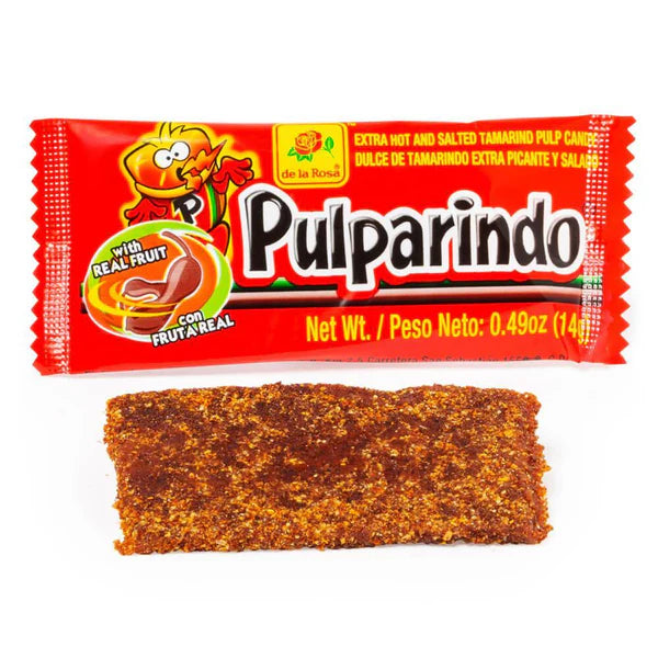 De La Rosa Pulparindo Xtra Hot 20ct Tamarind Mexican POS - Dulceria Mexicana "El Toto"