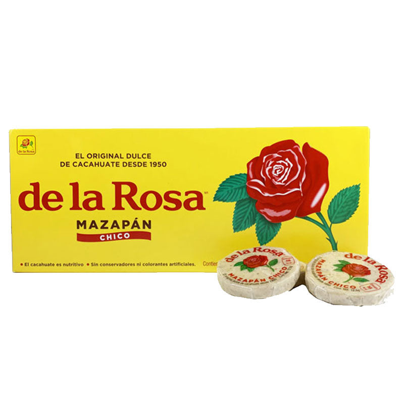 De La Rosa Mazapan Chico: 12.5g 60ct Mexican Candy Small Size POS - Dulceria Mexicana "El Toto"