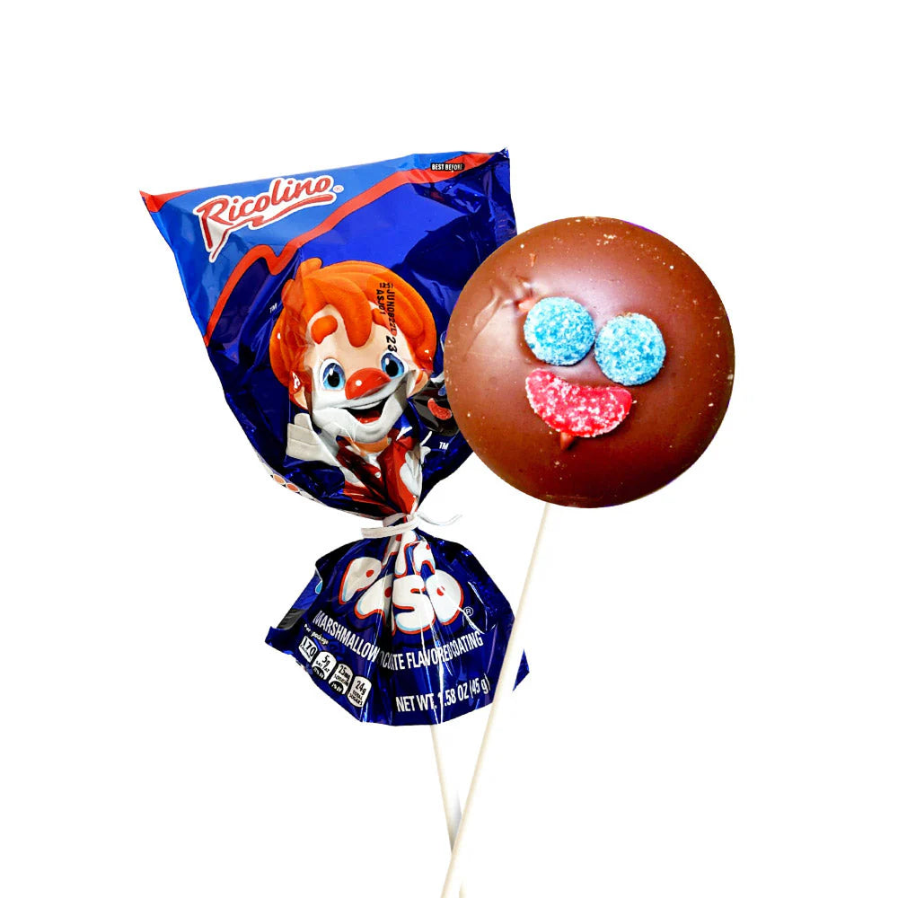 Ricolino Paleta Payaso Mini 15pk – Chocolate Mexican Lollipops - Dulceria Mexicana "El Toto"