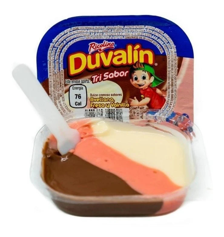 Ricolino Duvalin Trisabor Avellana/Fresa/Vainilla 18ct Mexican Candy POS - Dulceria Mexicana "El Toto"