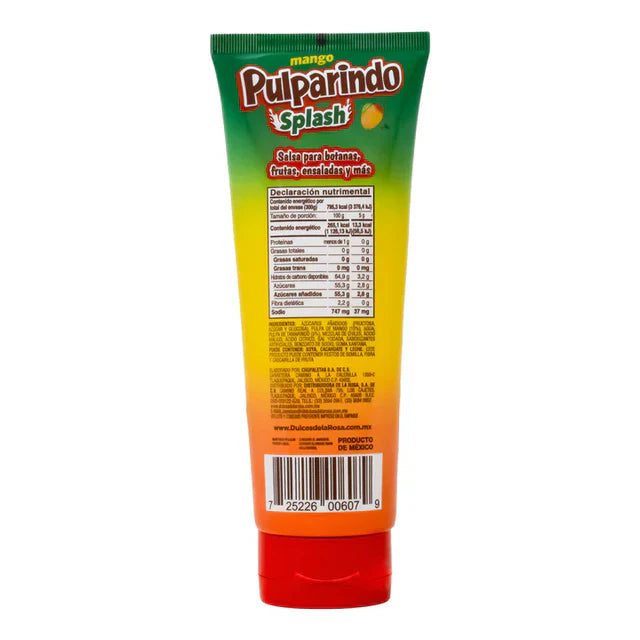 De La Rosa Pulparindo Squeeze Mango 10.58oz tube of Mexican tamarind mango candy