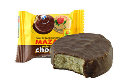 De La Rosa Mazapan Con Chocolate: 14.1oz 400g 16ct Mexican Candy POS - Dulceria Mexicana "El Toto"
