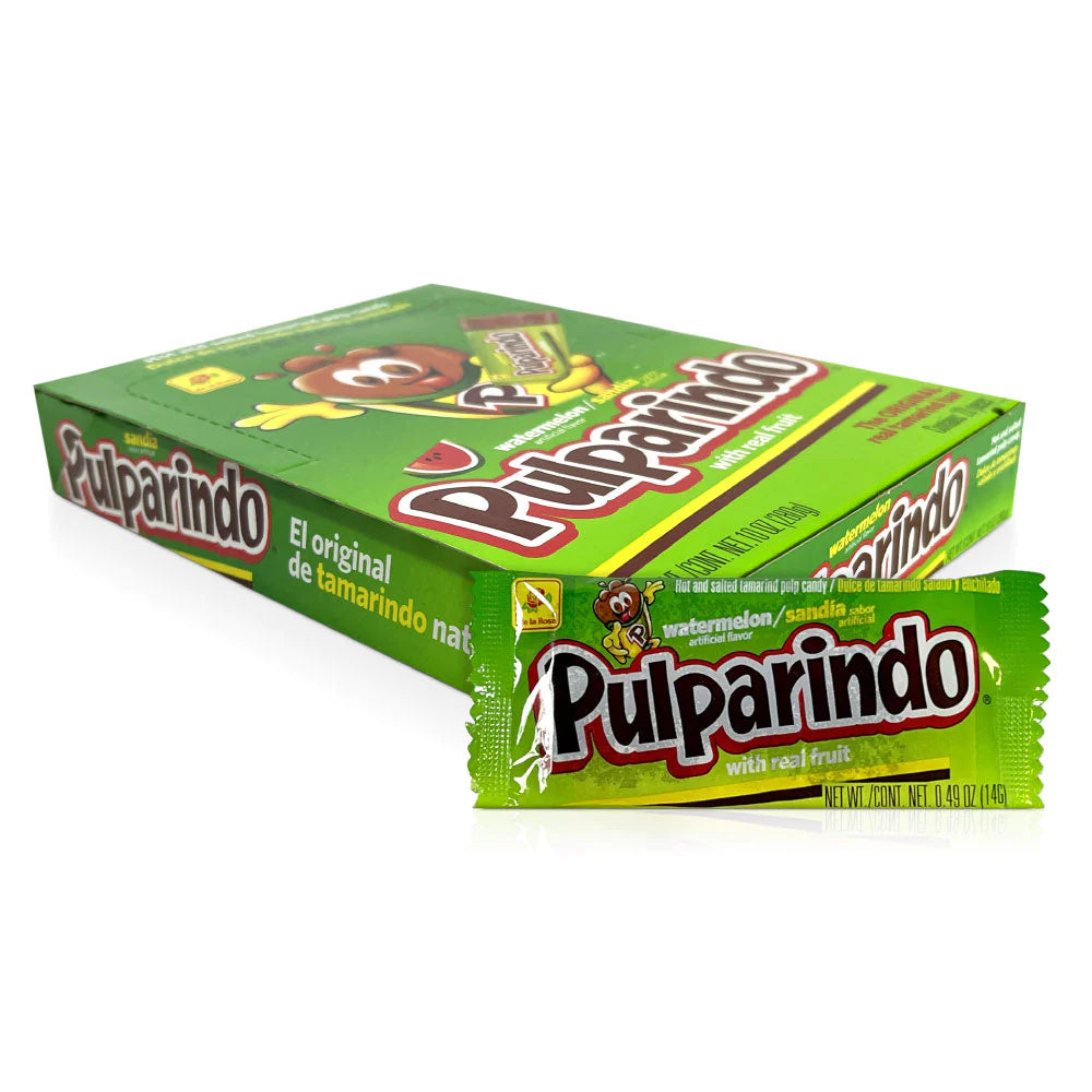 Pulparindo Sandia 20Ct Watermelon/Tamarind Mexican Candy POS - Dulceria Mexicana "El Toto"