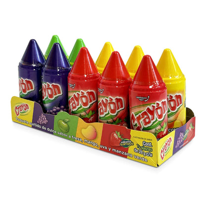 Lorena Crayon Mix 10Ct Mexican Candy POS - Dulceria Mexicana "El Toto"