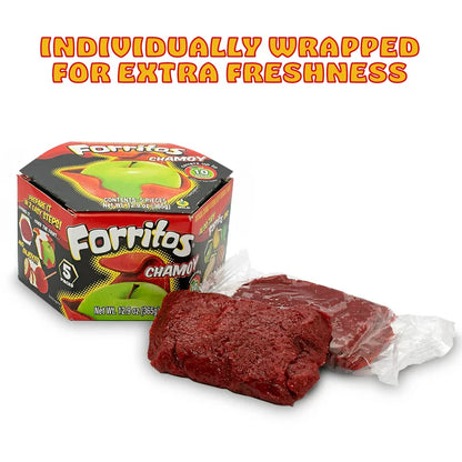 Zumba Pica Forritos Chamoy 5Ct Apple Wrap Mexican Candy POS - Dulceria Mexicana "El Toto"