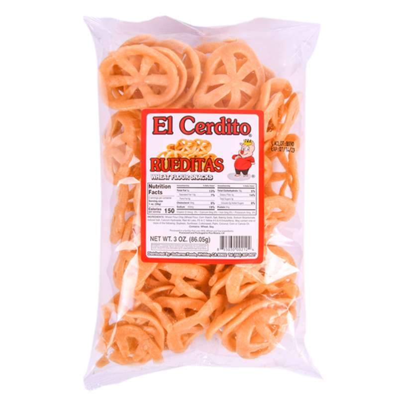 El cerdito Rueditas 3oz 86gr Mexican Wheat Snacks Churritos POS - Dulceria Mexicana "El Toto"