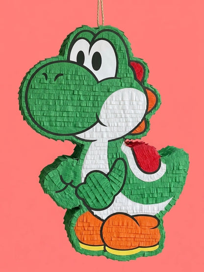 Handmade Yoshi piñata, 30 inch green Yoshi birthday party piñata