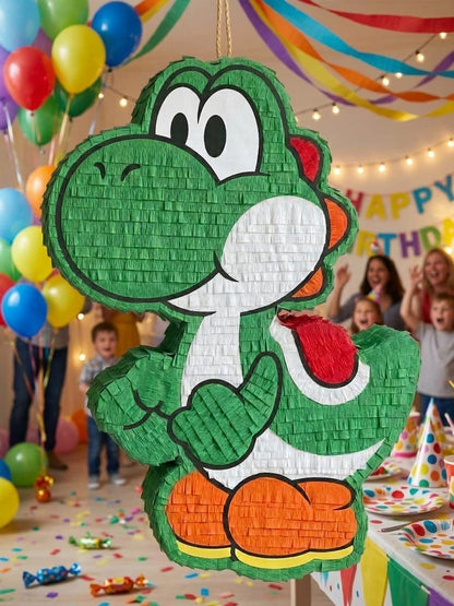 Handmade Yoshi Piñata – 30" Custom Yoshi Birthday Party Piñata