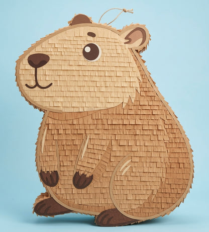 20 inch handmade capybara piñata for capybara themed birthday party with free shipping in the USA