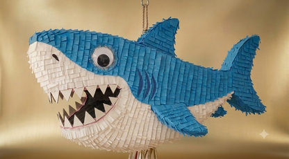 Blue shark piñata 20 inch handmade birthday party decoration