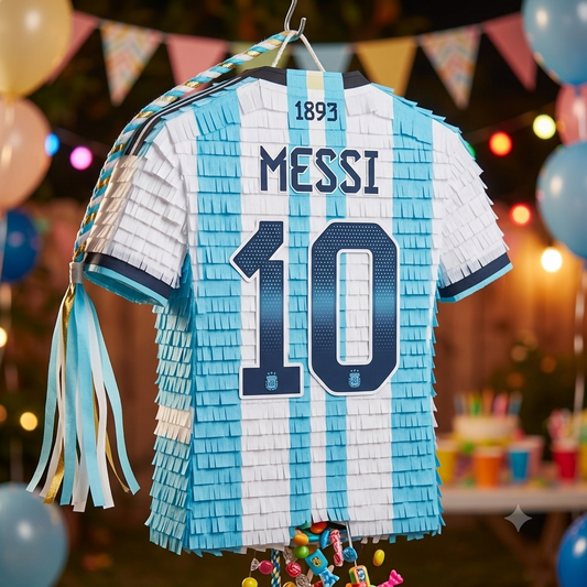 Messi Argentina soccer piñata 20 inch handmade for kids birthday party

