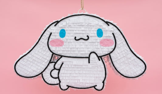 20 inch handmade Cinnamoroll inspired piñata for a cute birthday party with free shipping in the USA
