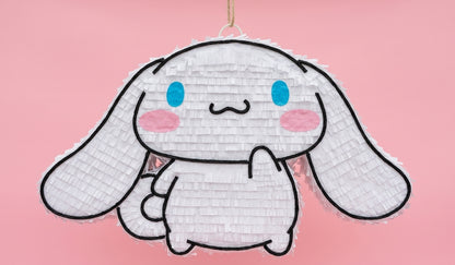 Handmade Cinnamoroll piñata 30 inches tall, standing upright