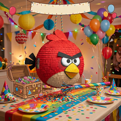 Handmade Angry Birds Piñata – 30" Angry Birds Birthday Party Piñata