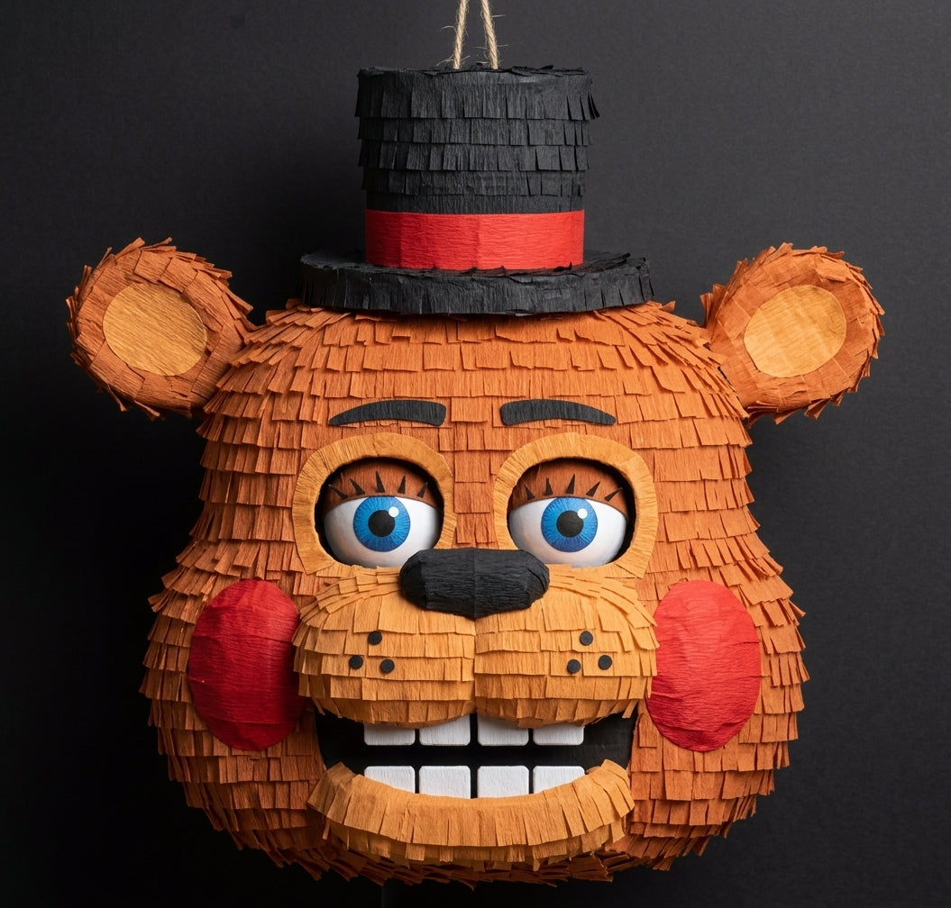 20 inch handmade Five Nights at Freddy’s inspired piñata for gaming birthday party with free shipping in the USA