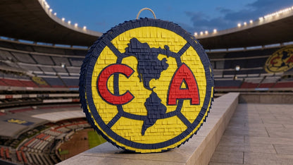 20 inch handmade Club América logo piñata for soccer birthday and Liga MX party with free USA shipping