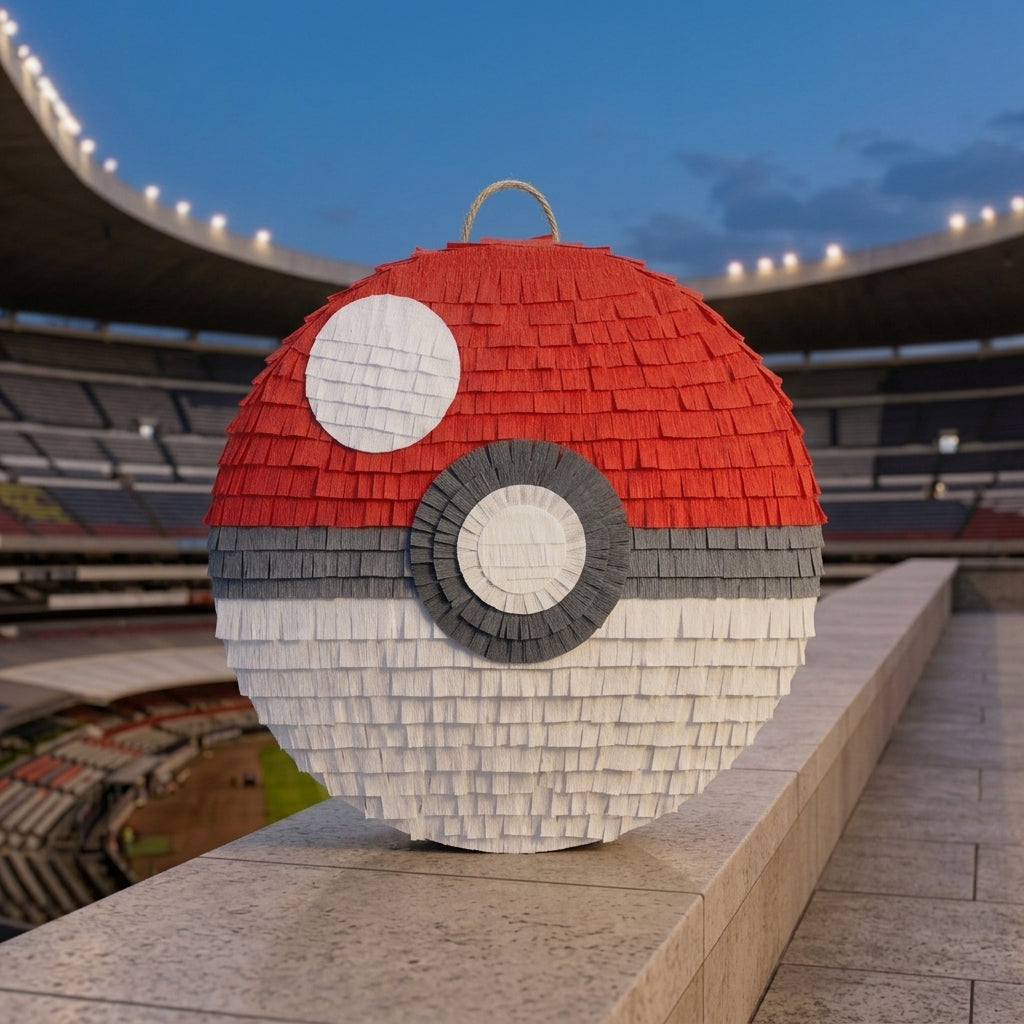 Handmade Pokéball Piñata – 30" Custom Pokémon Birthday Party Piñata