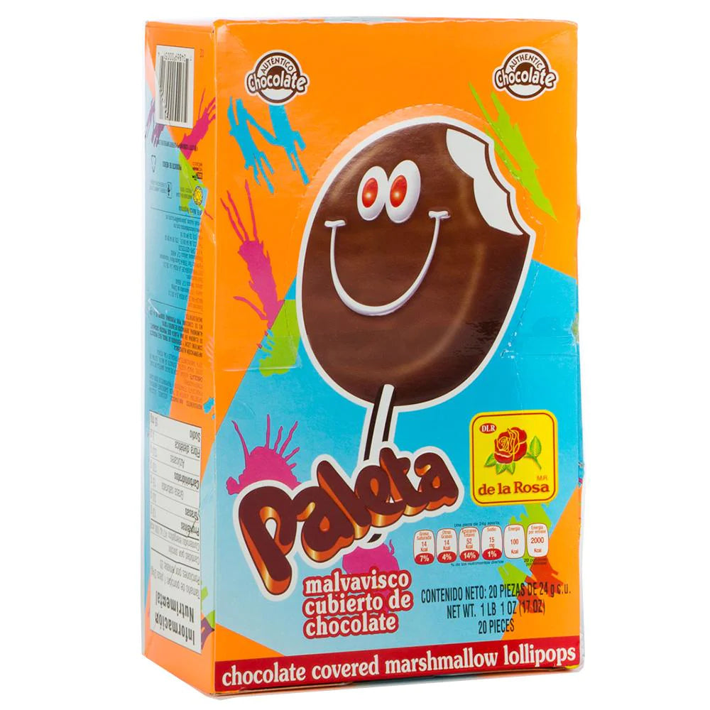 De La Rosa Paleton Bombon: 17oz 1lb 1oz 20ct POS - Dulceria Mexicana "El Toto"