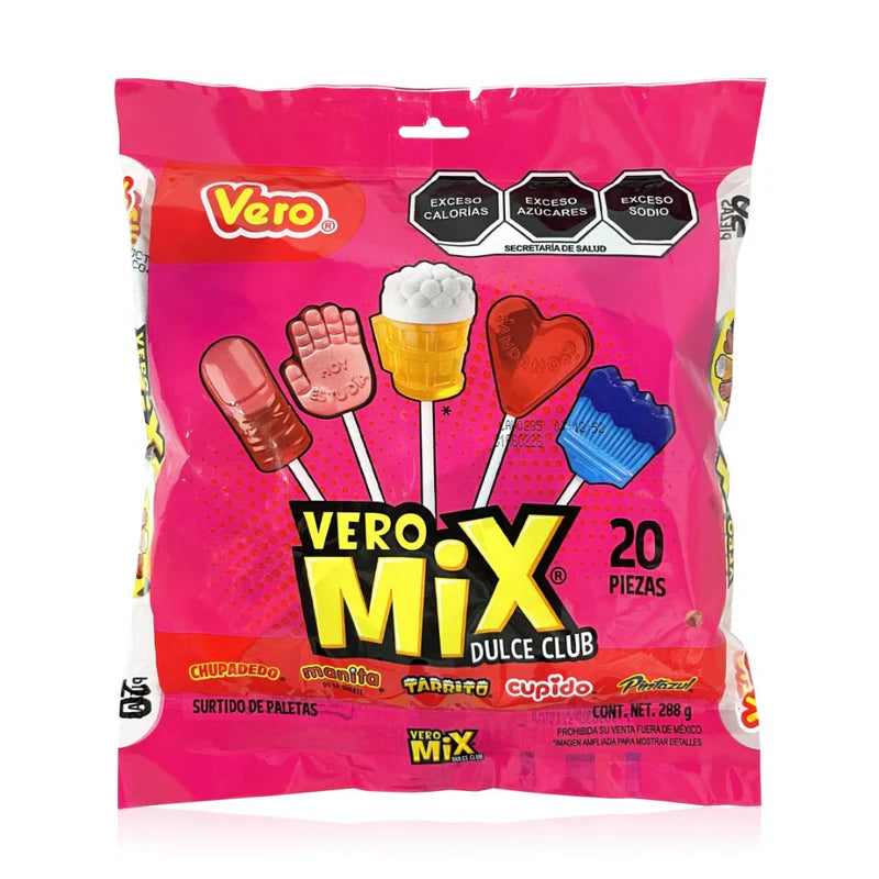 Vero Mix Paleta 20ct Mexican Candy POS - Dulceria Mexicana "El Toto"