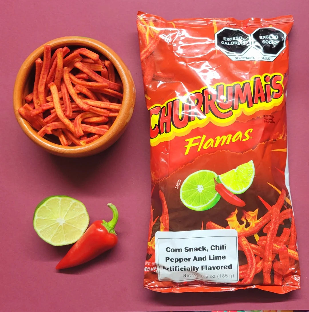 Sabritas Churrumais Flamas Hot 185gr Mexican Snack POS - Dulceria Mexicana "El Toto"