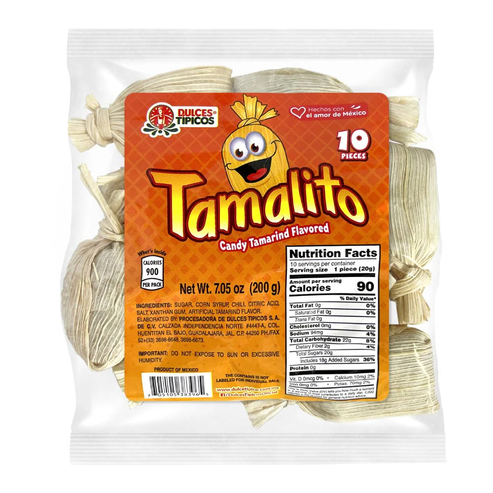Tipicos Tamalitos Tamarind 10ct – Traditional Mexican Candy - Dulceria Mexicana "El Toto"
