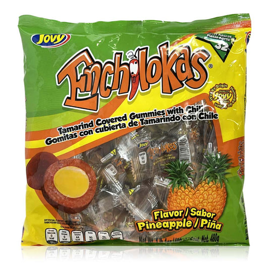 Jovy Enchilokas Piña Pineapple 32ct – Spicy Gummies Mexican Candy - Dulceria Mexicana "El Toto"