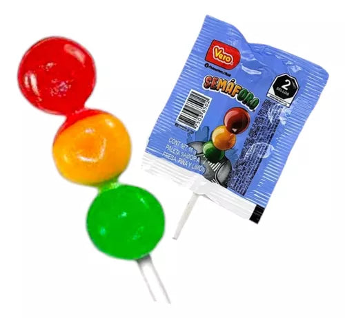 Vero Paleta Semáforo 40ct – Lollipop Mexican Candy - Dulceria Mexicana "El Toto"
