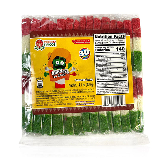 Tipicos Banderas Mini 30ct Mexican Candy POS - Dulceria Mexicana "El Toto"