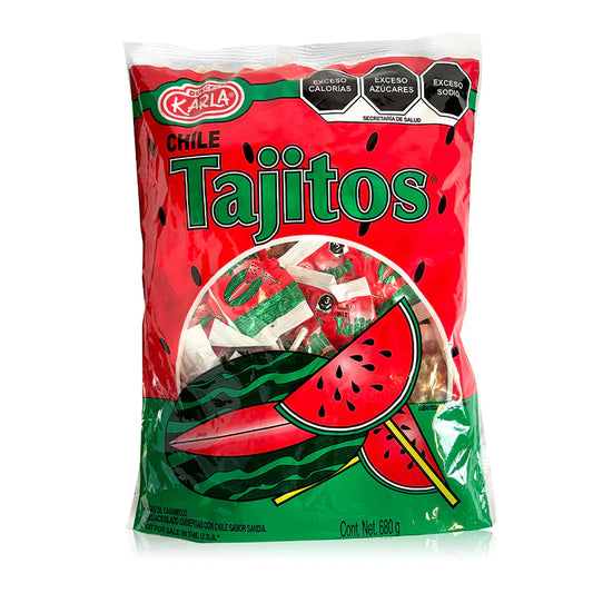 Karla Tajitos 40Ct Watermelon/Chili Lollipop Mexican Candy POS - Dulceria Mexicana "El Toto"