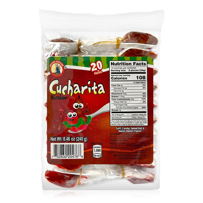 Tipicos Cucharitas Tamarind Watermelon 20ct Mexican Candy POS - Dulceria Mexicana "El Toto"