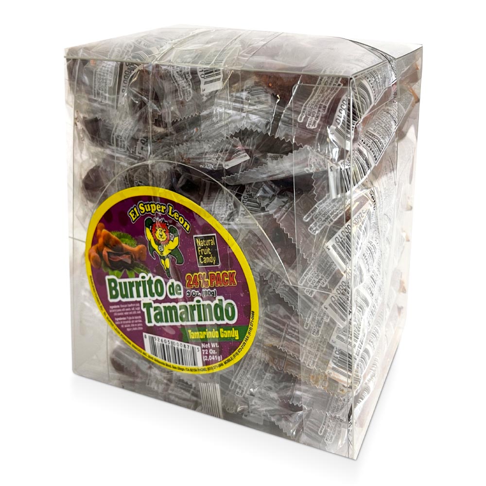 Leon Burrito Tamarindo 24ct – Tamarind Candy from Mexico - Dulceria Mexicana "El Toto"