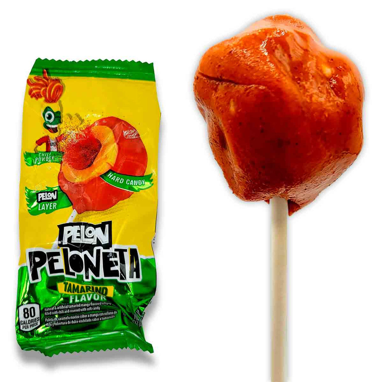 Lorena Peloneta Mango/Tamarind 18Ct Lollipop Mexican Candy POS - Dulceria Mexicana "El Toto"