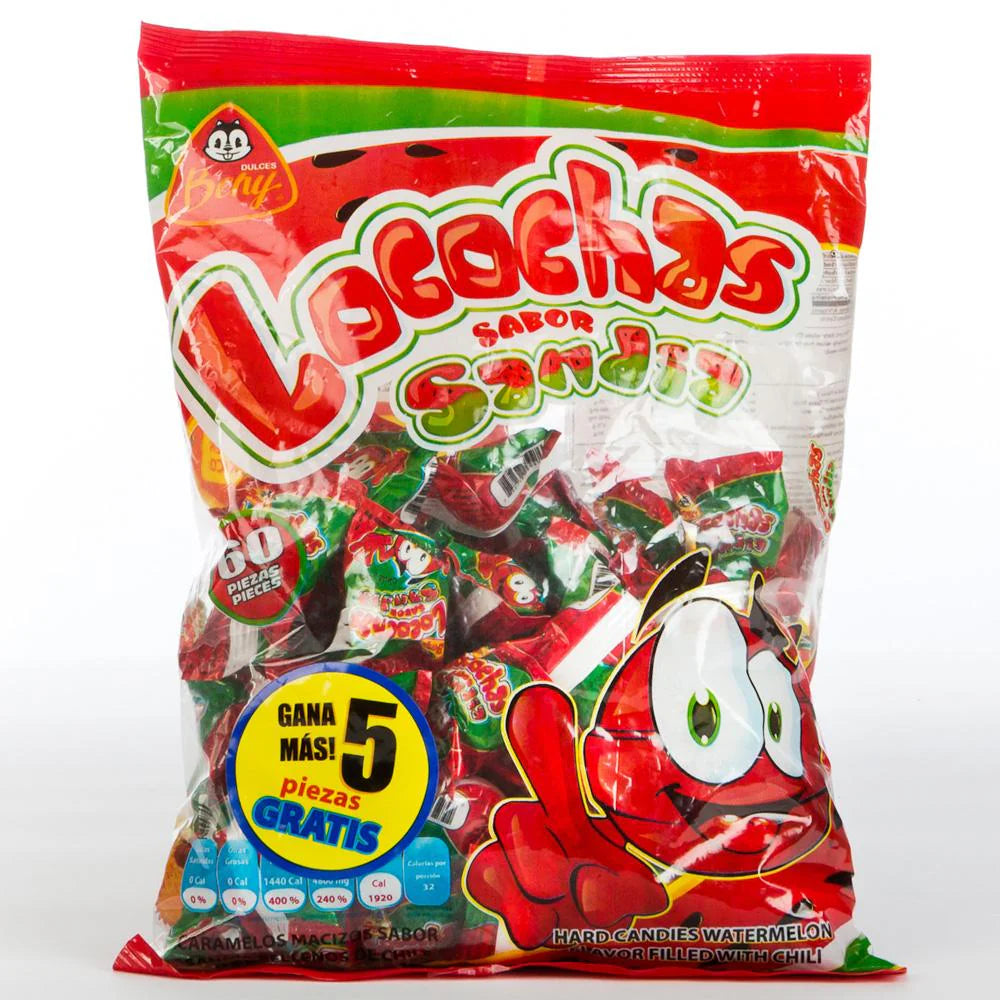Beny Locochas Sandía/Watermelon 60ct Mexican Candy POS - Dulceria Mexicana "El Toto"