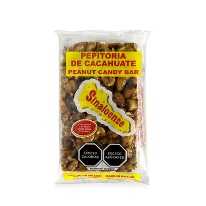 Pepitoria Cacahuate Sinaloense Peanut Candy Bar 20ct Mexican Candy POS