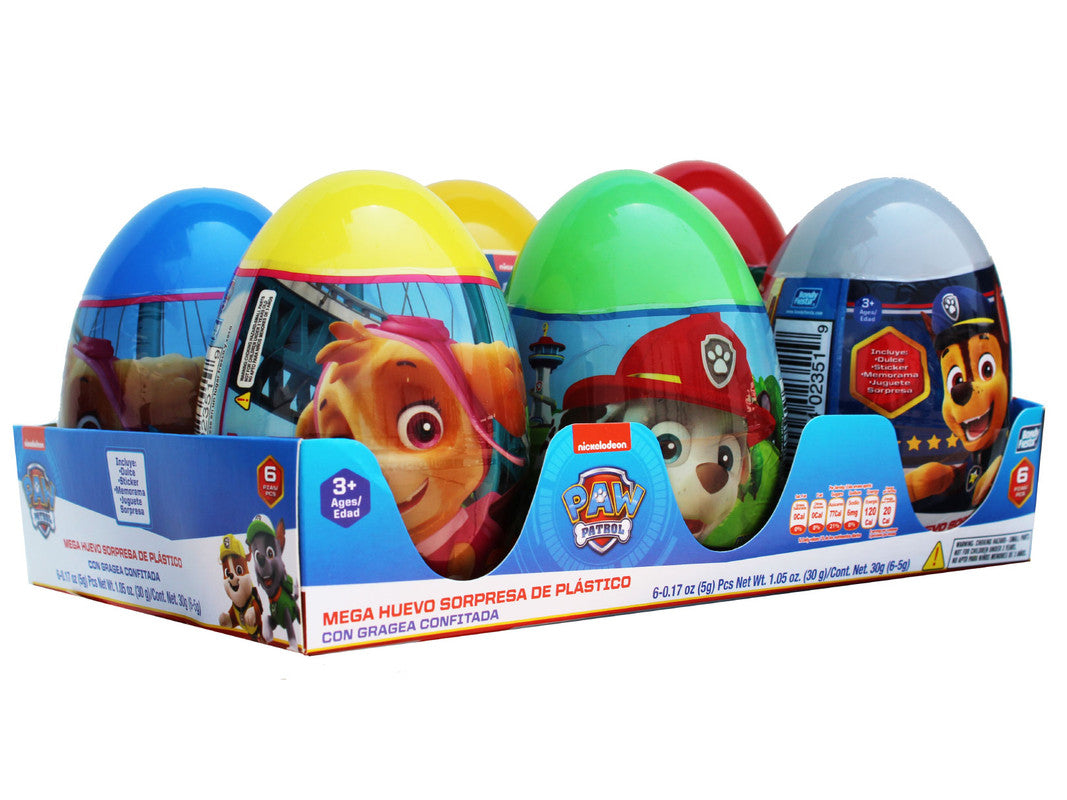 Bondy Mega Egg Paw Patrol: 30g 6ct Easter Eggs - Dulceria Mexicana "El Toto"