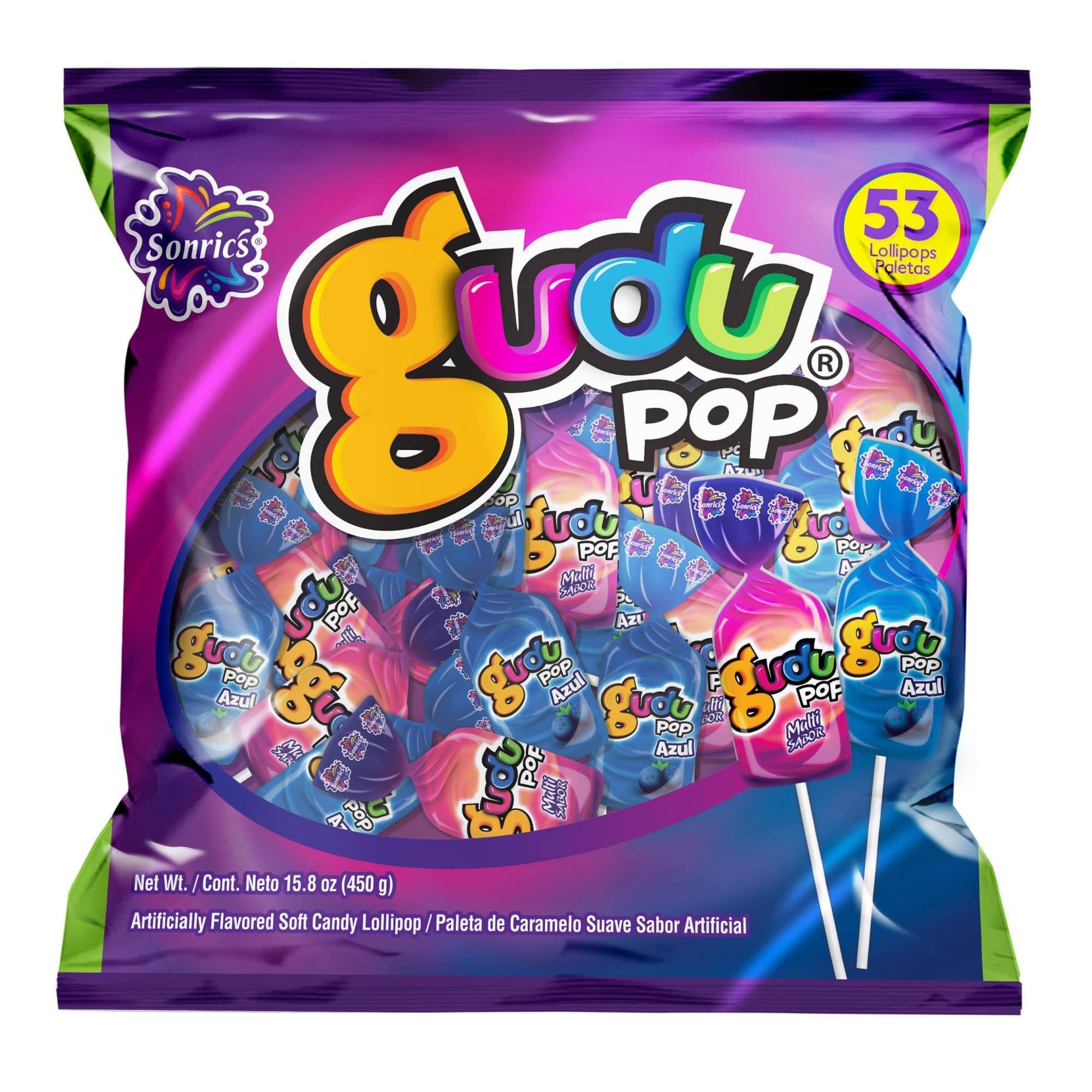 Sonrics GuduPop 53 ct Mexican Candy POS - Dulceria Mexicana "El Toto"