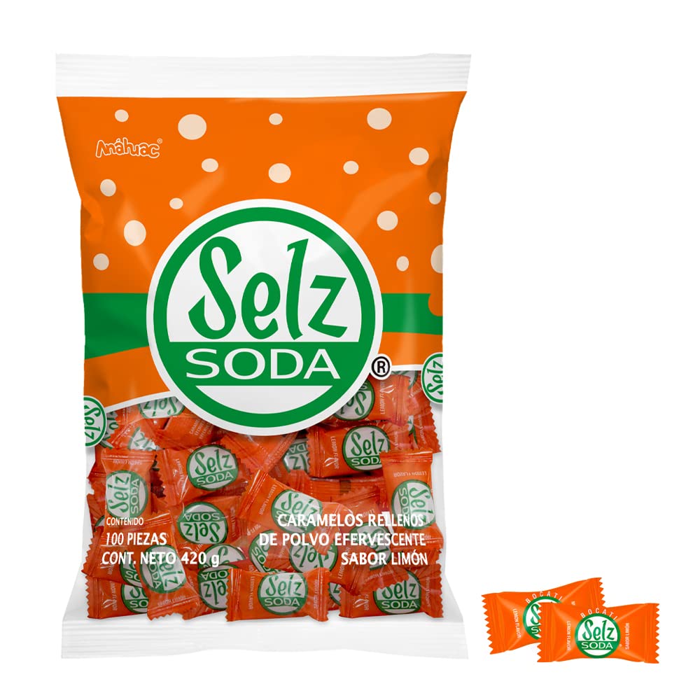 Selz Soda Lemon 100ct Mexican Candy POS - Dulceria Mexicana "El Toto"