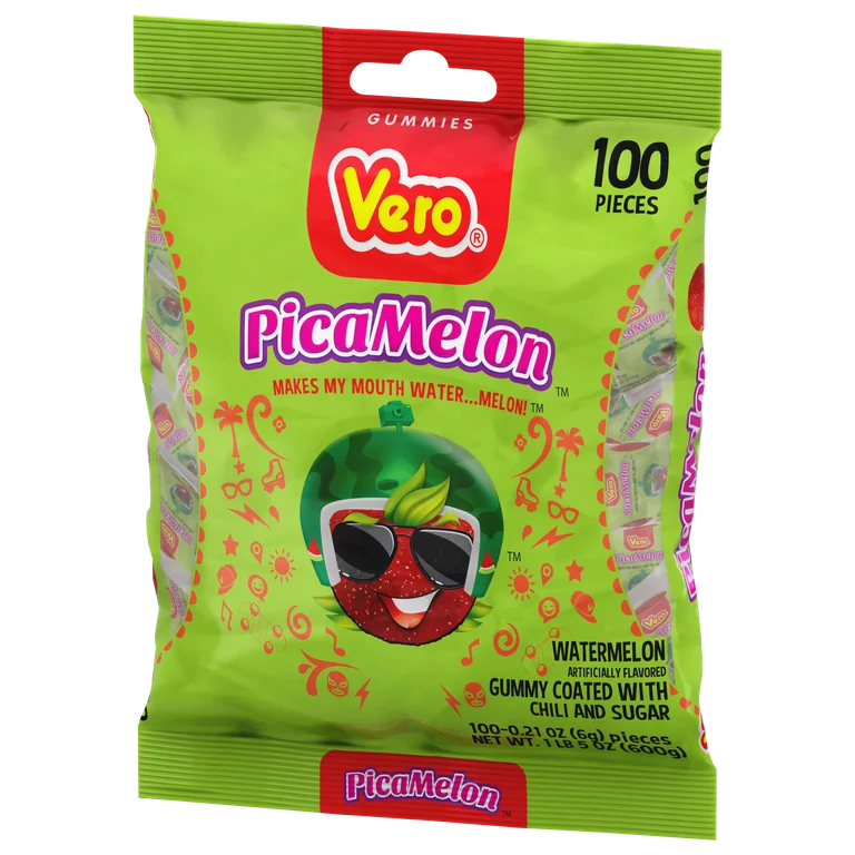 Picamelon Sandía Watermelon 100ct Mexican Candy POS - Dulceria Mexicana "El Toto"