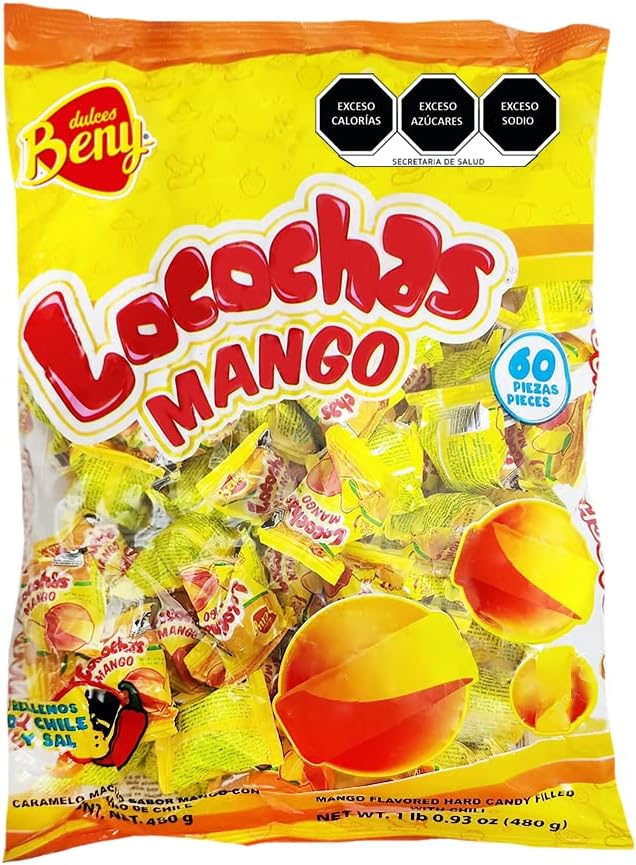 Beny Locochas Mango 60ct Mexican Candy POS - Dulceria Mexicana "El Toto"