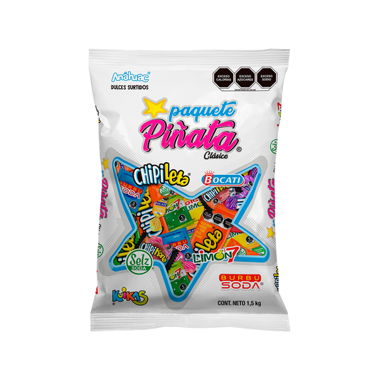 Anahuac Paquete Pinata/Assorted 1.5kg Mexican Candy POS - Dulceria Mexicana "El Toto"