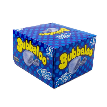 Bubbaloo Chicle Mora Azul / Mexican Bubble Gum Blueberry 47ct Box POS - Dulceria Mexicana "El Toto"