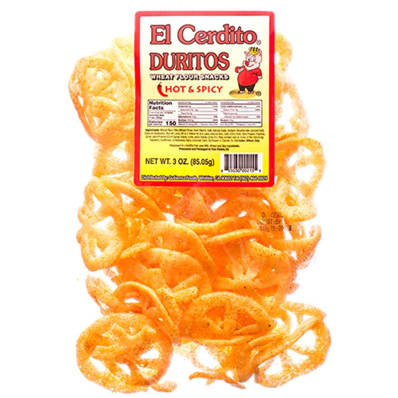 Cerdito Rueditas Spicy Churros Mexican Wheat Snack POS - Dulceria Mexicana "El Toto"