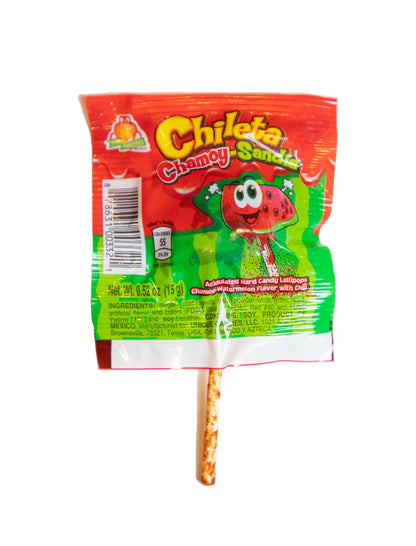 Chamoy and watermelon chile lollipops from Azteca Chileta