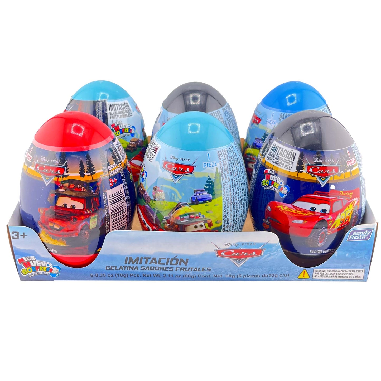 Bondy Mega Egg Cars 6Ct Easter Eggs - Dulceria Mexicana "El Toto"