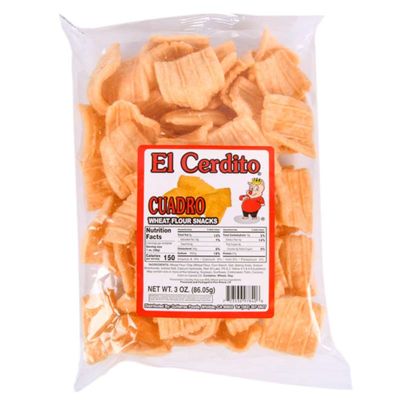 El cerdito 3x2 Cuadro Wheat Mexican Snack Churros 86 grams POS - Dulceria Mexicana "El Toto"