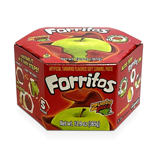 Zumba Pica Forritos Chamoy 5Ct Apple Wrap Mexican Candy POS - Dulceria Mexicana "El Toto"