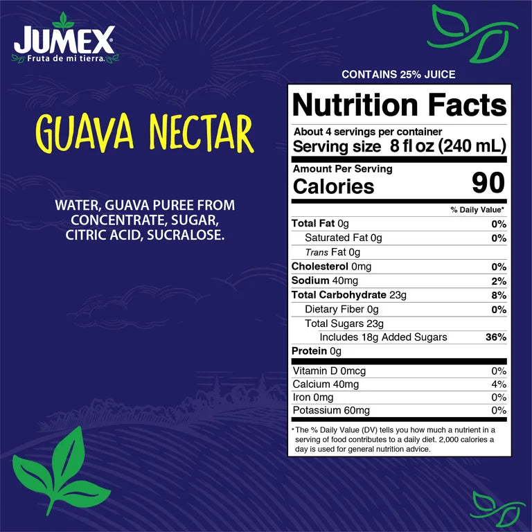 Jumex Guava Nectar Juice 32oz – Authentic Mexican Fruit Drink - Dulceria Mexicana "El Toto"