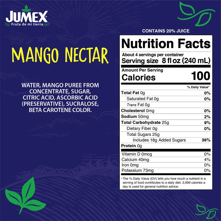 Jumex Mango Nectar Juice 32oz – Authentic Mexican Fruit Drink - Dulceria Mexicana "El Toto"