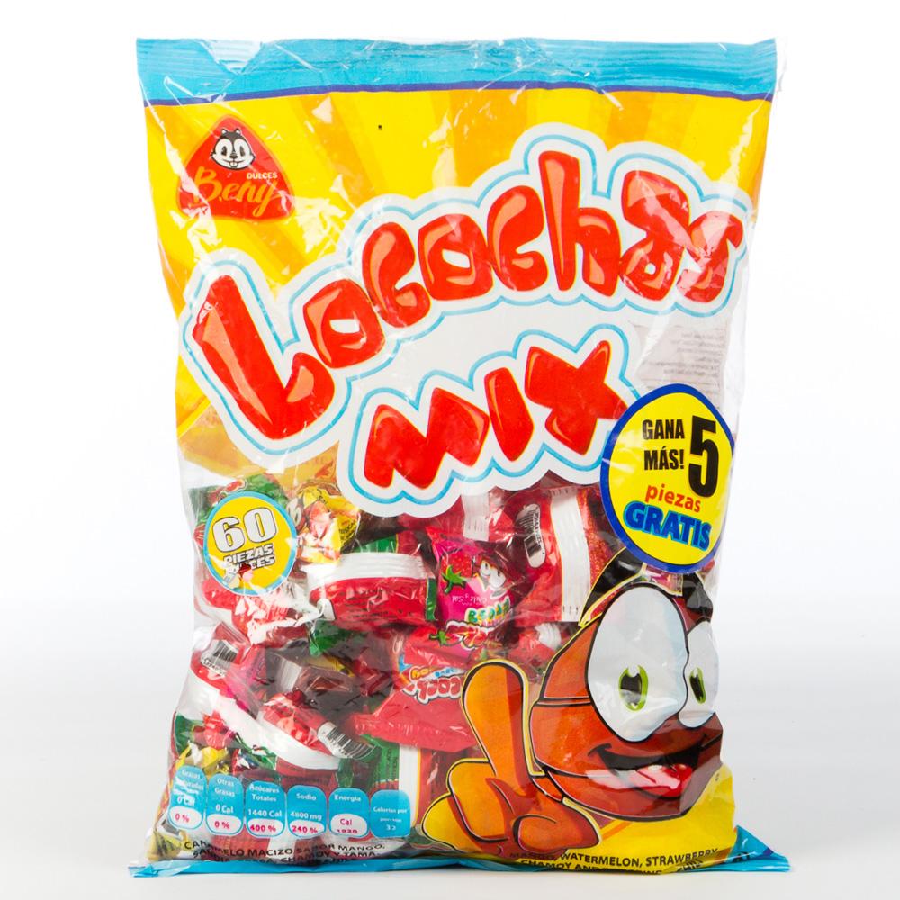 Beny Locochas Mix 60ct/ Mexican Assorted Candy POS - Dulceria Mexicana "El Toto"